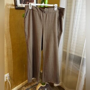 Max Studio Brown and White Pants